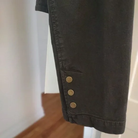 ANTHROPOLOGIE Structured Button Front Blazer Olive Green NWT Size 12 - Picture 7 of 16